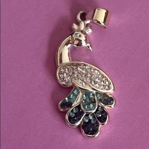 Crystal Peacock Pendant